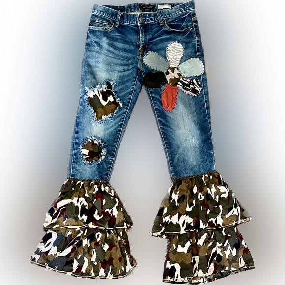 Denim - Upcycled, one of a kind, skinny jeans